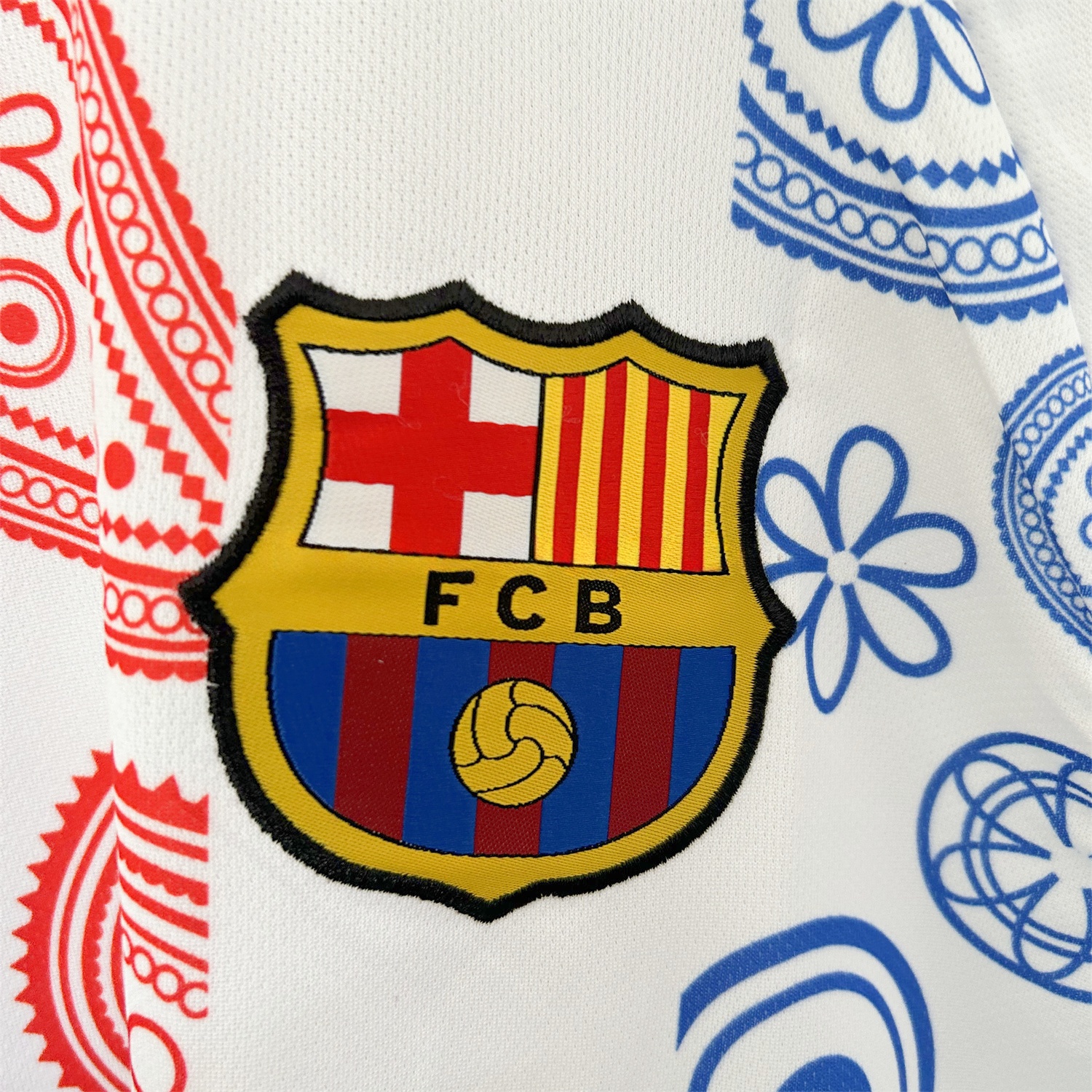 B.A.R.S.A 25-26 Paisley Patterns White Special Edition Jersey - Fans Version - UnitedFutballJersey
