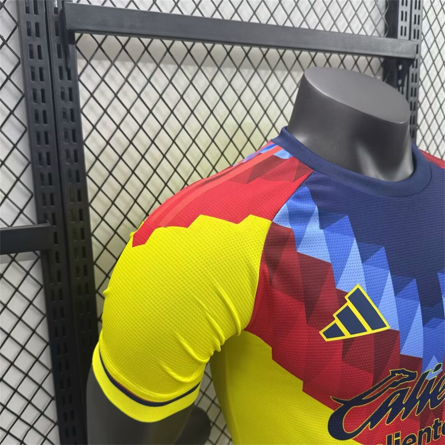 Club América 25-26 Blue and Red V-Shaped Camouflage Yellow Jersey - Player Version - UnitedFutballJersey