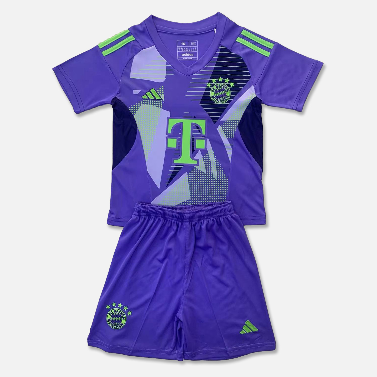 Bayern Munich 24-25 Purple Goalkeeper Men's Adult Jersey Set - Fans Version - UnitedFutballJersey