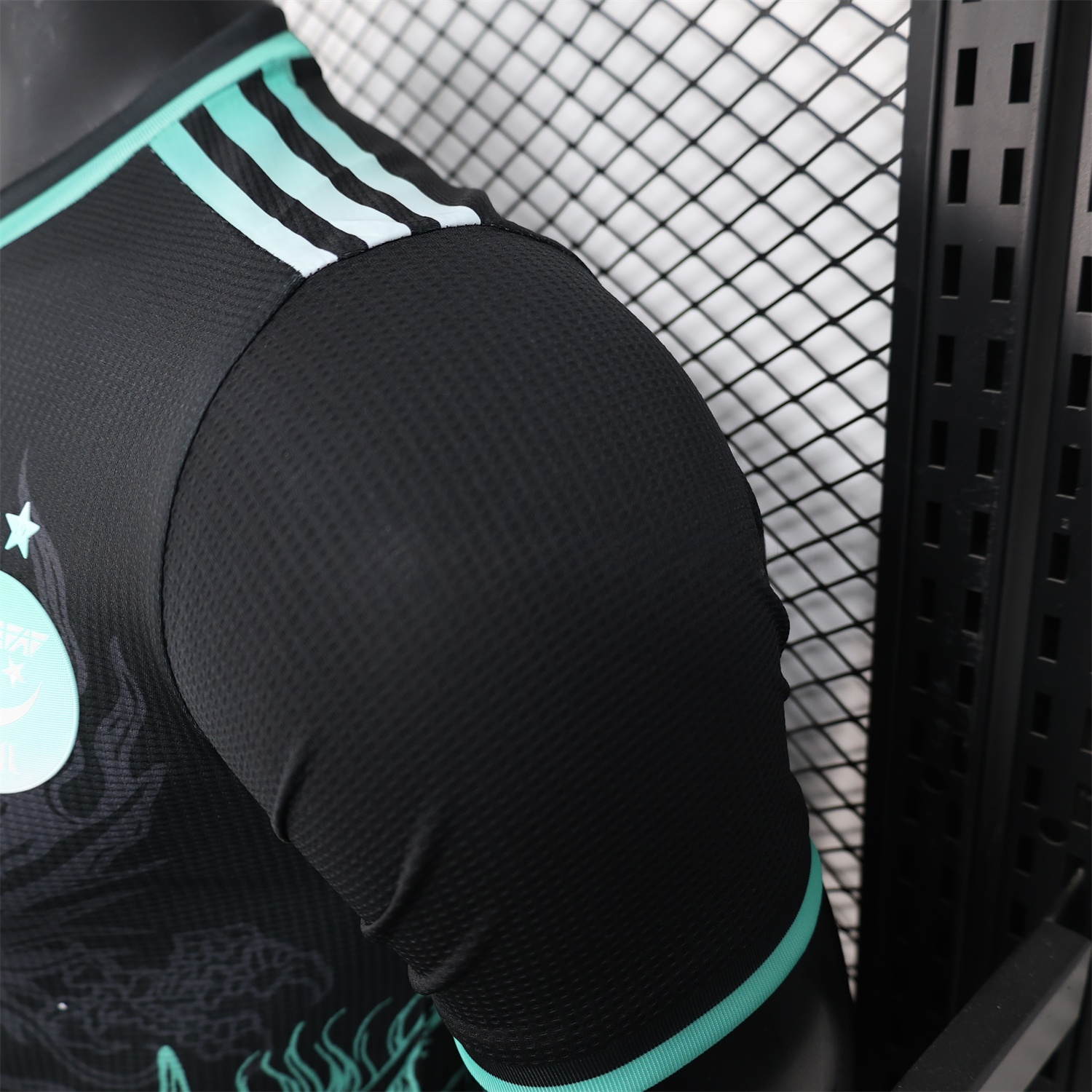 Algeria 25-26 Green Dragon Pattern Black Jersey - Player Version - UnitedFutballJersey
