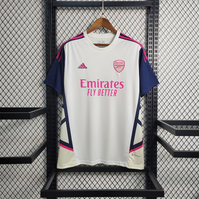 Arsenal 23/24 White Training Jersey - Fans Version - UnitedFutballJersey