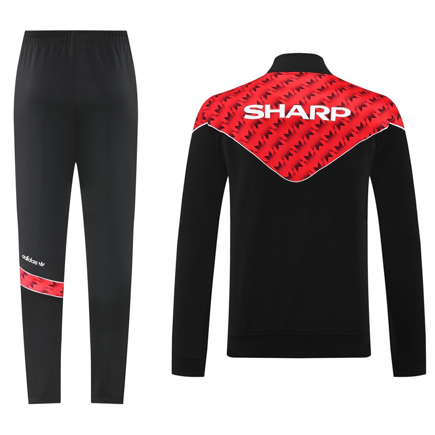 Manchester United 25-26 Bring Back 1991 Jacket Training Tracksuit - Black and Red - UnitedFutballJersey