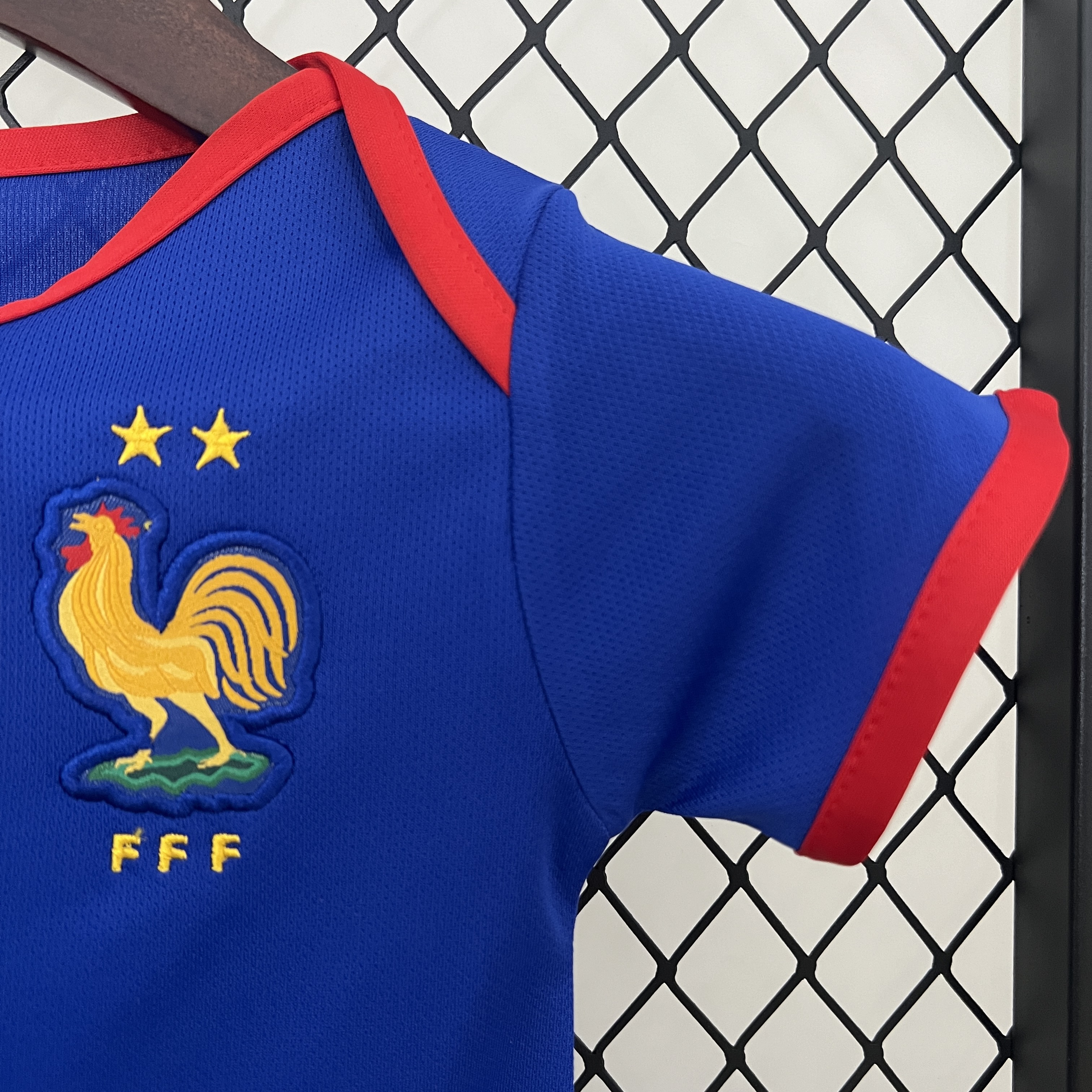 France 2024 Home Baby Crawling Suit - UnitedFutballJersey