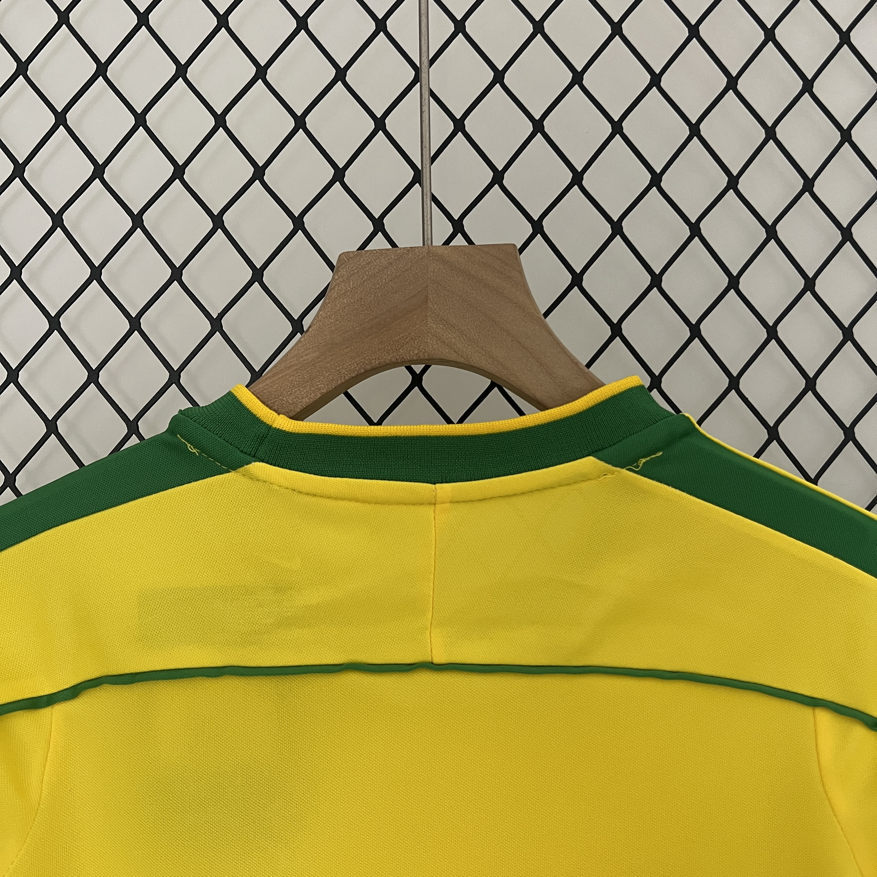 Retro Brazil 1998 Home Stadium Kids Kit - UnitedFutballJersey