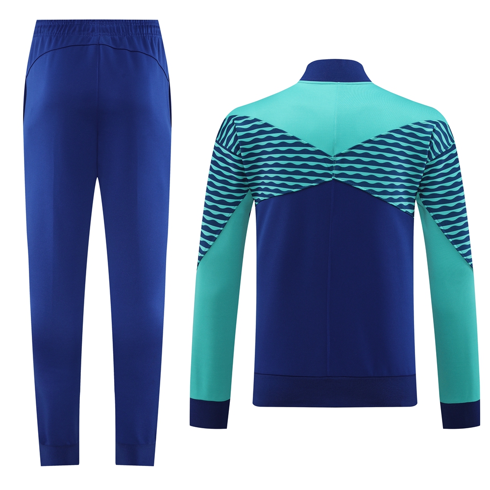Brazil 23-24 Jacket Training Tracksuit - Blue - UnitedFutballJersey