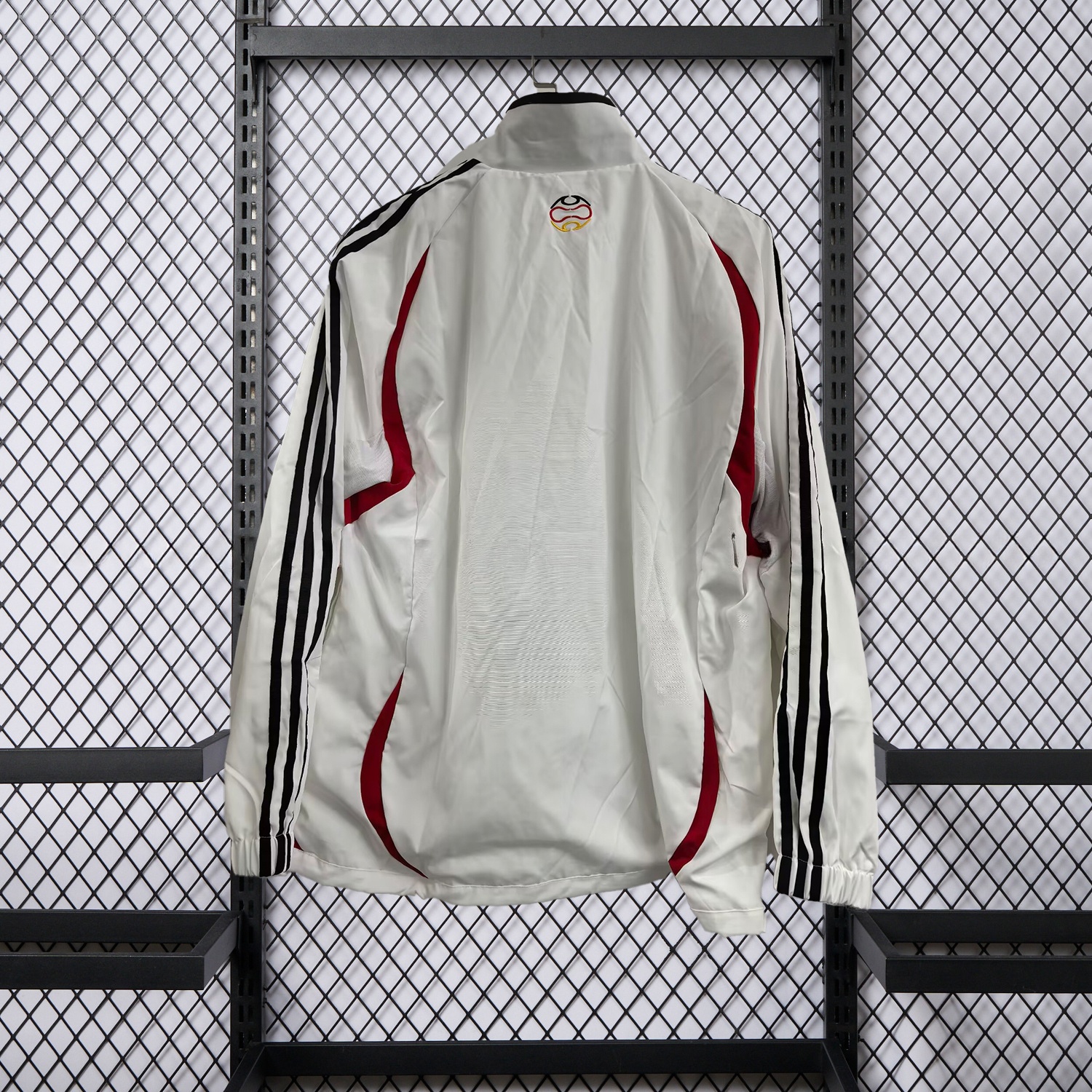 Retro Germany 2006 Vintage Style Windbreaker - White & Black - UnitedFutballJersey
