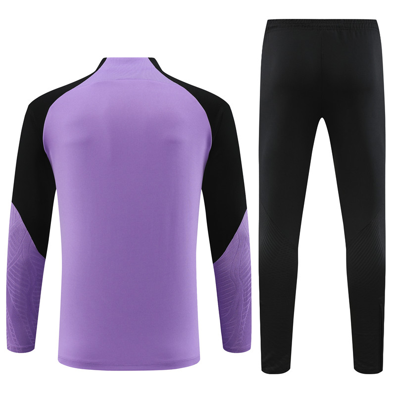Paris Saint-Germain PSG 23-24 Kids Long Sleeve Training Set Purple - UnitedFutballJersey
