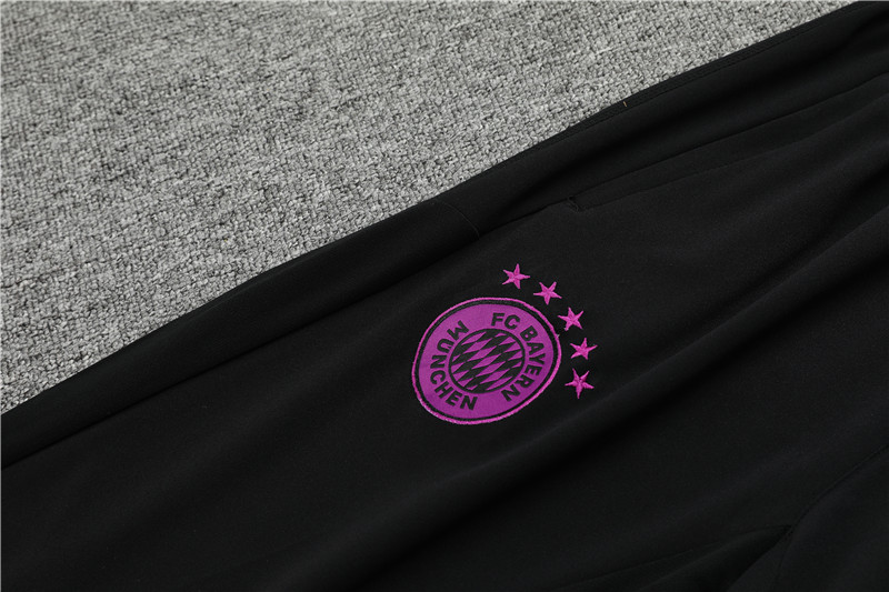 Bayern Munich 23-24 Kids Long Sleeve Training Set Black and Purple - UnitedFutballJersey