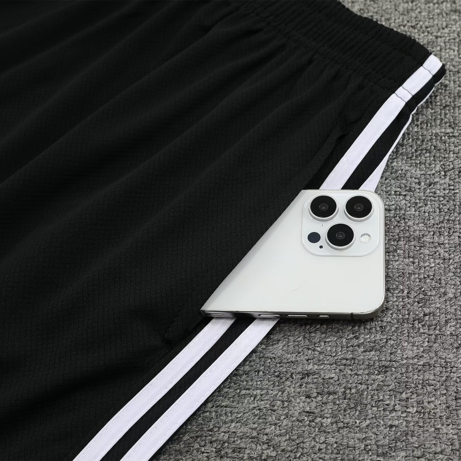 Germany 2024 Originals 3-Stripes Short-Sleeve Training Set - Black - UnitedFutballJersey