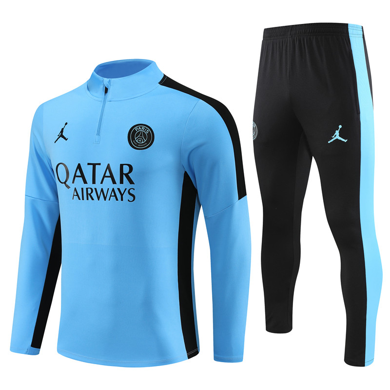 Paris Saint-Germain PSG 23-24 Long Sleeve Training Set -Light Blue - UnitedFutballJersey