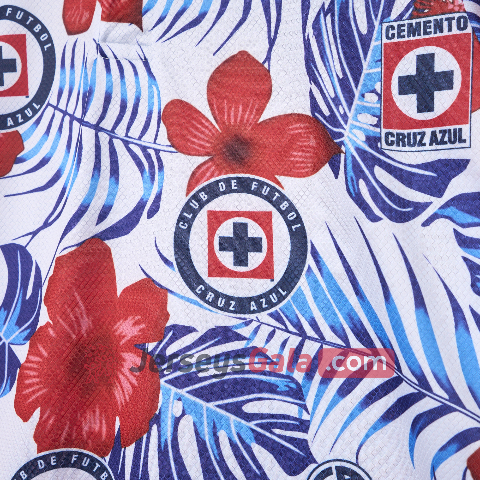 Cruz Azul 24-25 Flower and Leaves Polo Shirt - UnitedFutballJersey