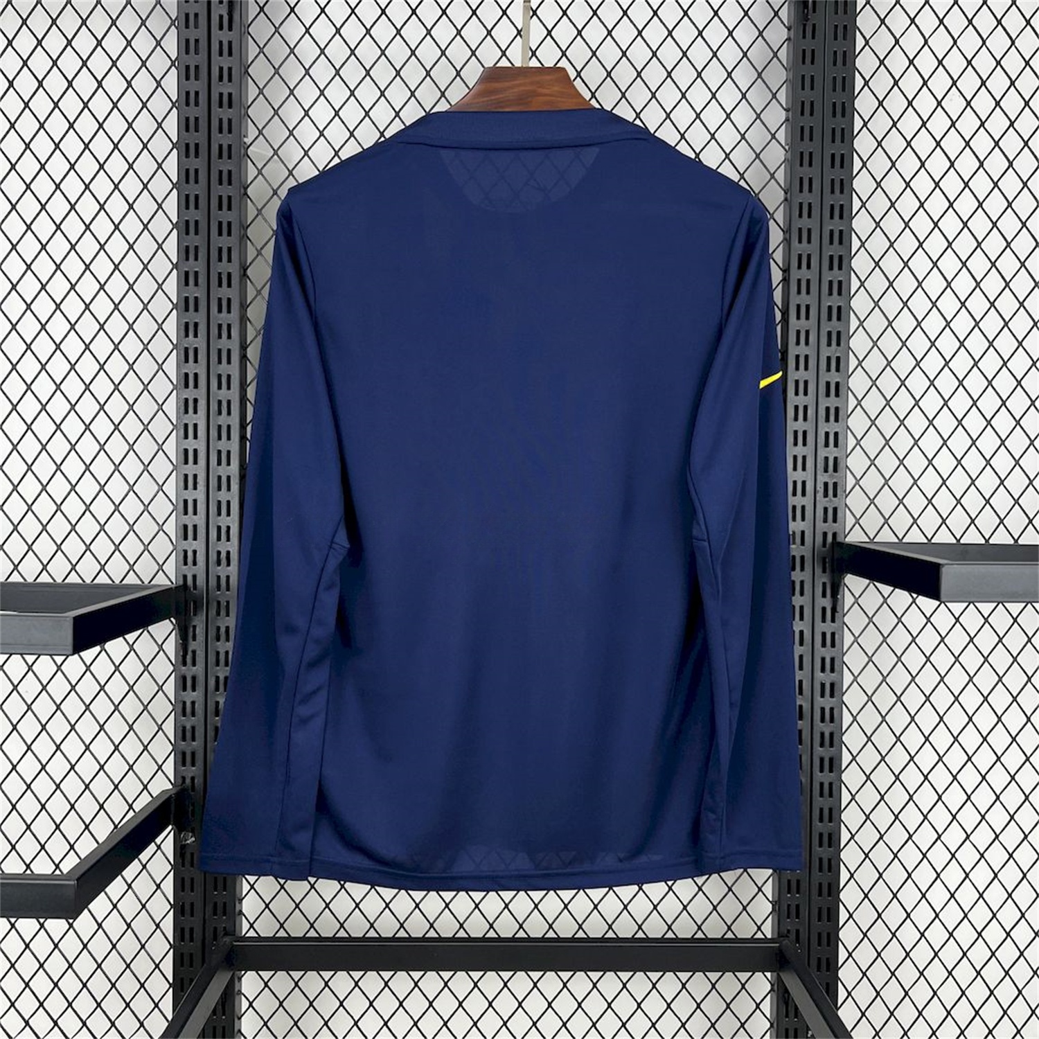 Atletico Madrid 25-26 Yellow Blue Stripes Pre-Match Training Long Sleeves Jersey - Fans Version - UnitedFutballJersey