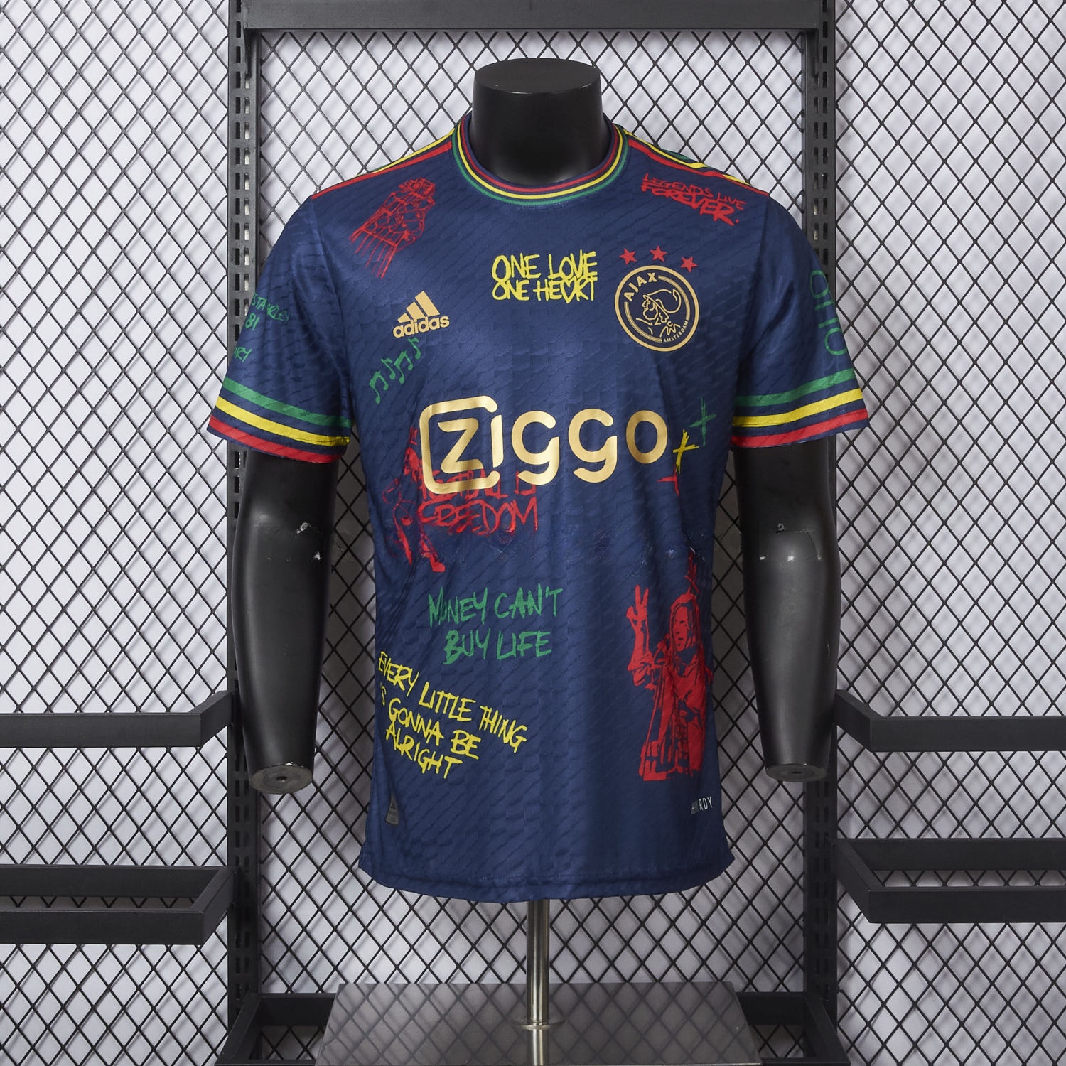 Ajax x B-O-B Marly 2025-26 40th Blue Special Edition Jersey - Player Version - UnitedFutballJersey