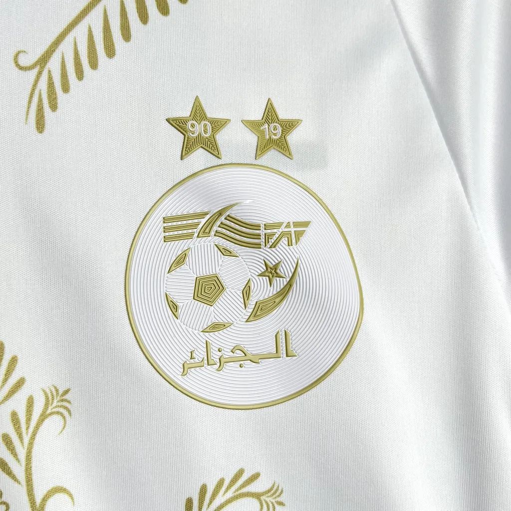 Algeria 2024-25 White Gold Supporter Jersey - Fans Version - UnitedFutballJersey