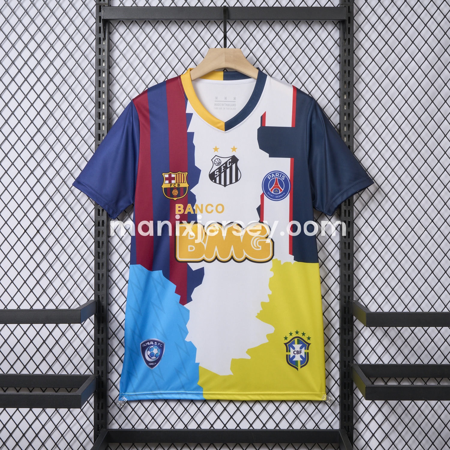 Neymar Career Commemorative Jersey - Fans Version - Barcelona Brazil Paris Saint-Germain PSG Santos Al Hilal SFC - UnitedFutballJersey