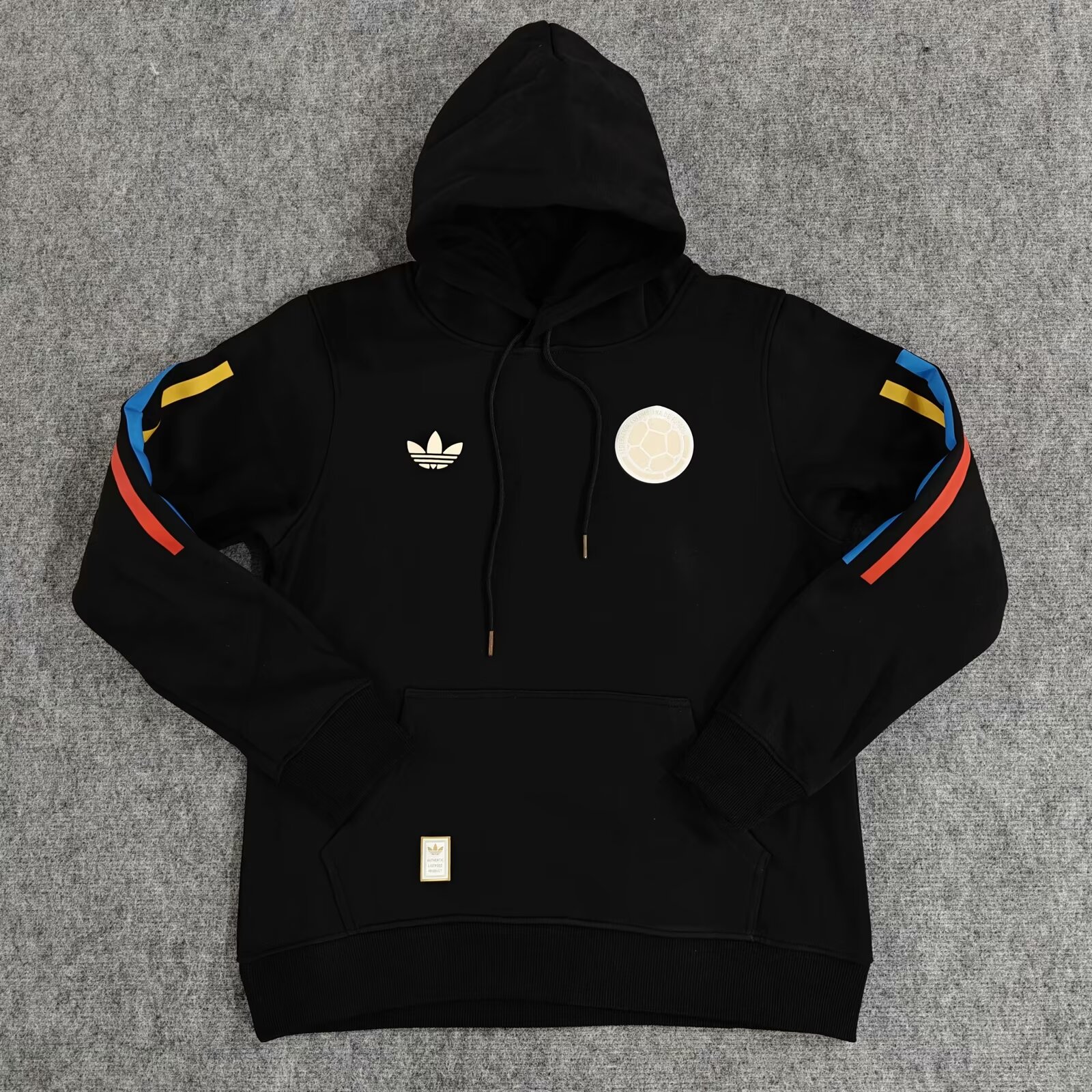 Colombia 2024 100th Anniversary Hooded - Black - UnitedFutballJersey