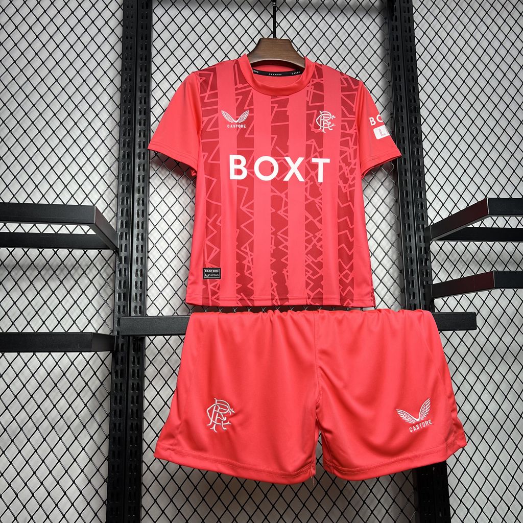 Glasgow Rangers 24-25 Red Goalkeeper Kids Kit - UnitedFutballJersey