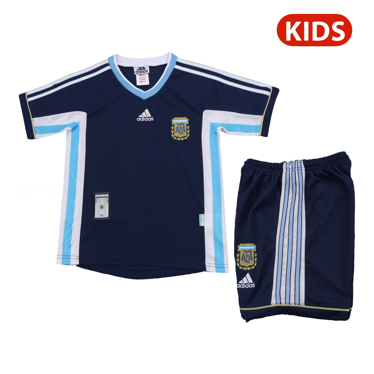 Retro Argentina 1998 Away Kids Kit - UnitedFutballJersey