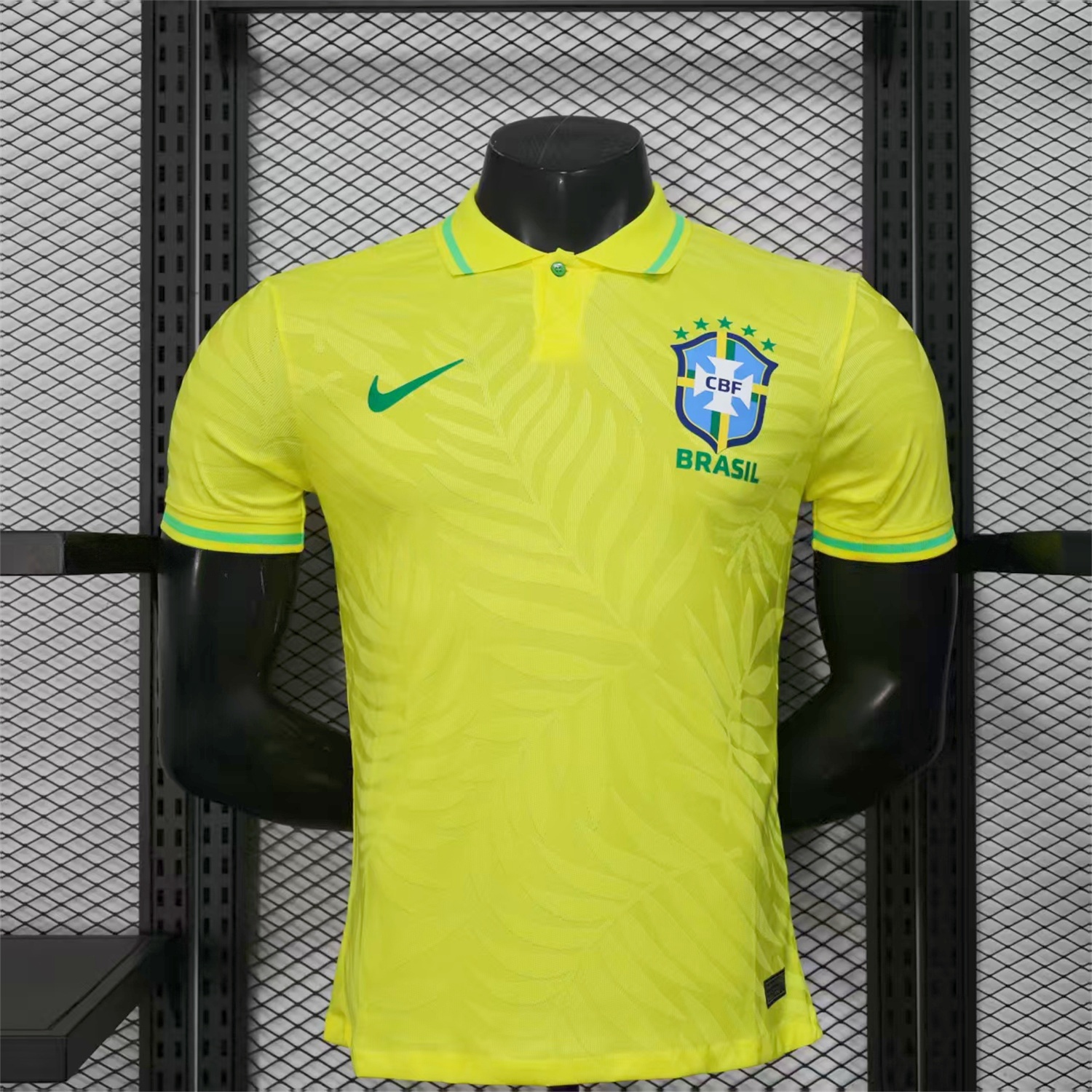 Brazil 25-26 Fern Yellow Polo Jersey - Player Version - UnitedFutballJersey