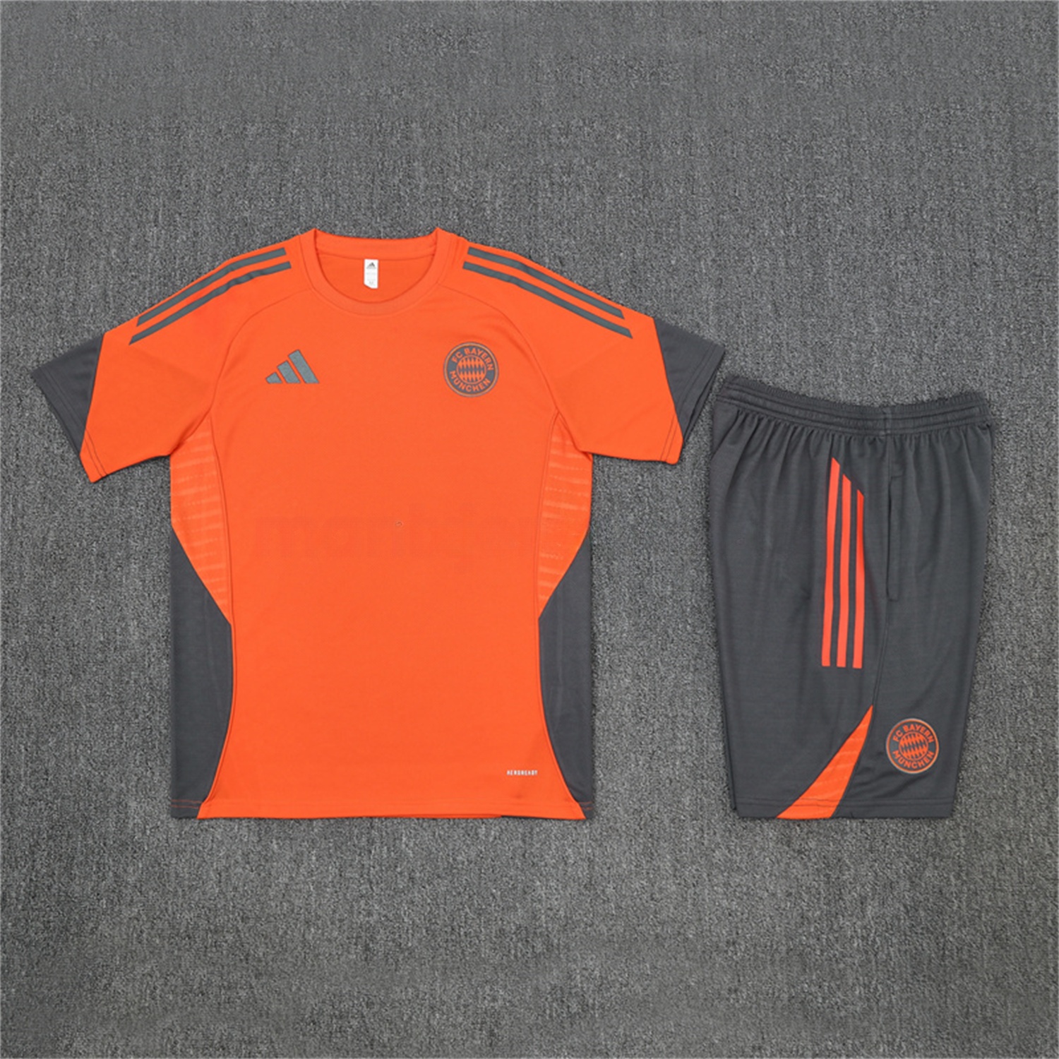 Bayern Munich 25-26 Short-Sleeve Training Set - Orange Top & Gray shorts - UnitedFutballJersey