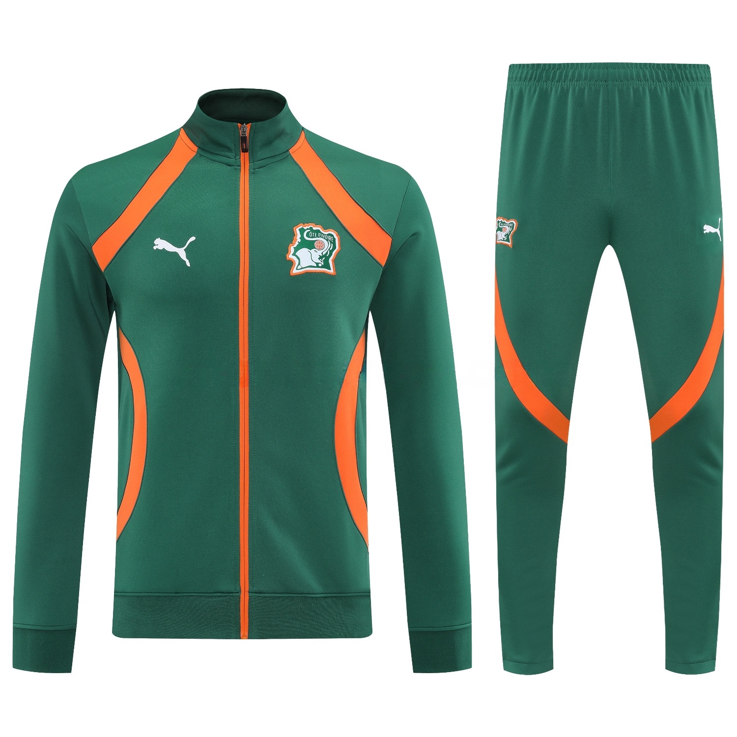 Côte d'Ivoire 25-26 Jacket Training Tracksuit - Green Jackets & Pants - UnitedFutballJersey