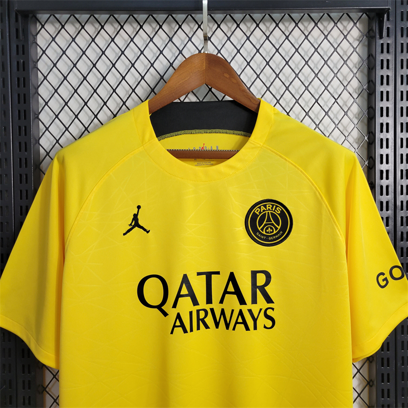 Paris Saint-Germain PSG 23-24 Yellow Training Jersey Football - Fans Version - UnitedFutballJersey