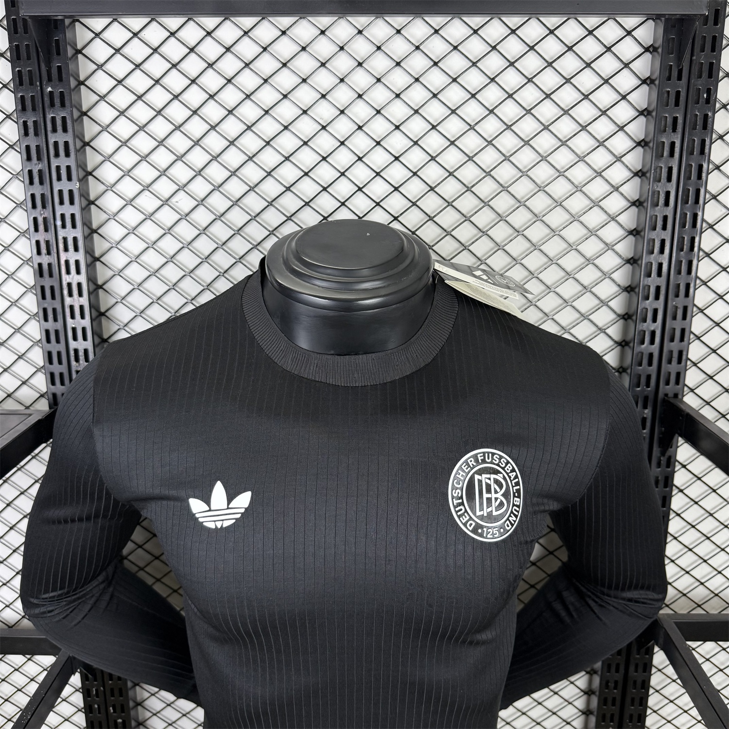 Germany 2025 Black 125-Year Anniversary Commemorative Long Sleeves Jersey - Player Version - UnitedFutballJersey