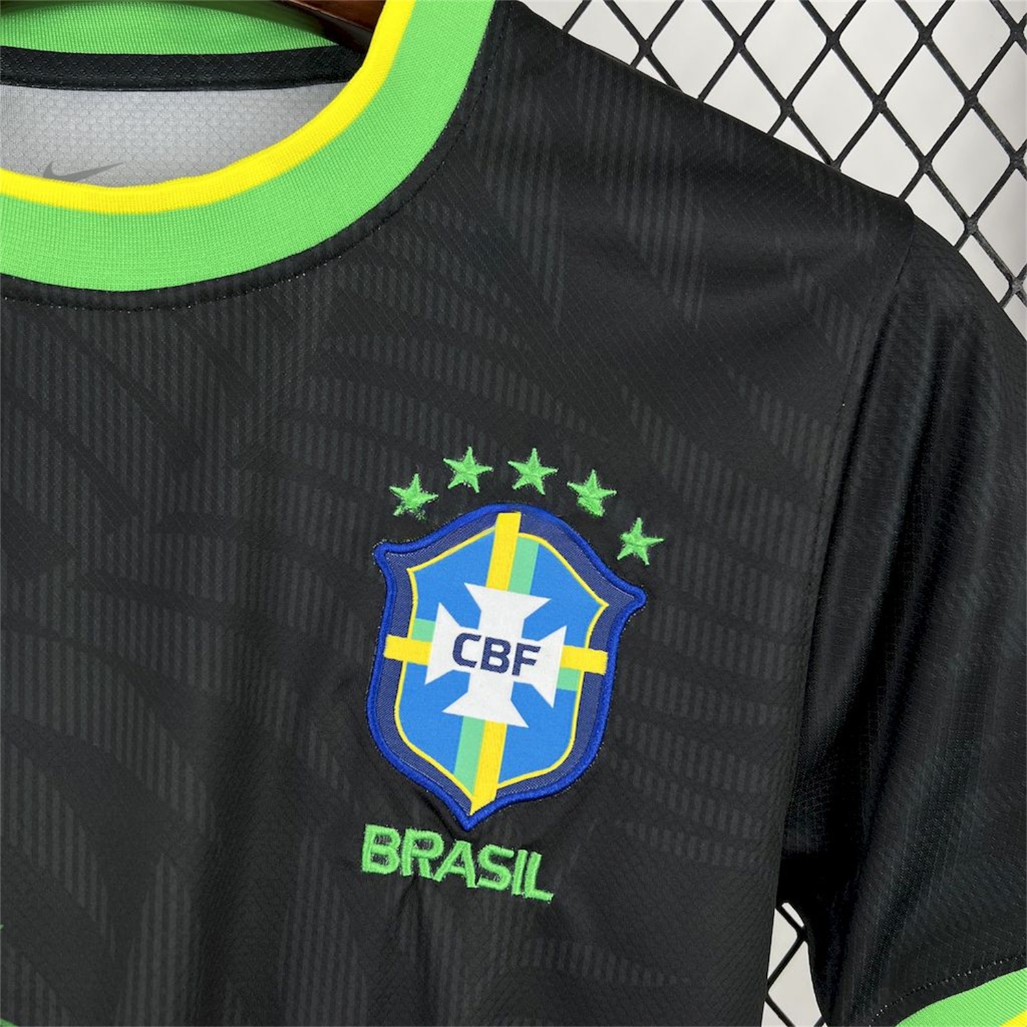 Brazil 25-26 Yellow Dove Black Jersey - Fans Version - UnitedFutballJersey