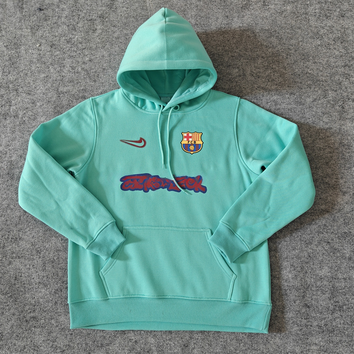Barcelona x Travis Scott Team Logo On Both Sides Unisex Pullover Hoodie - UnitedFutballJersey