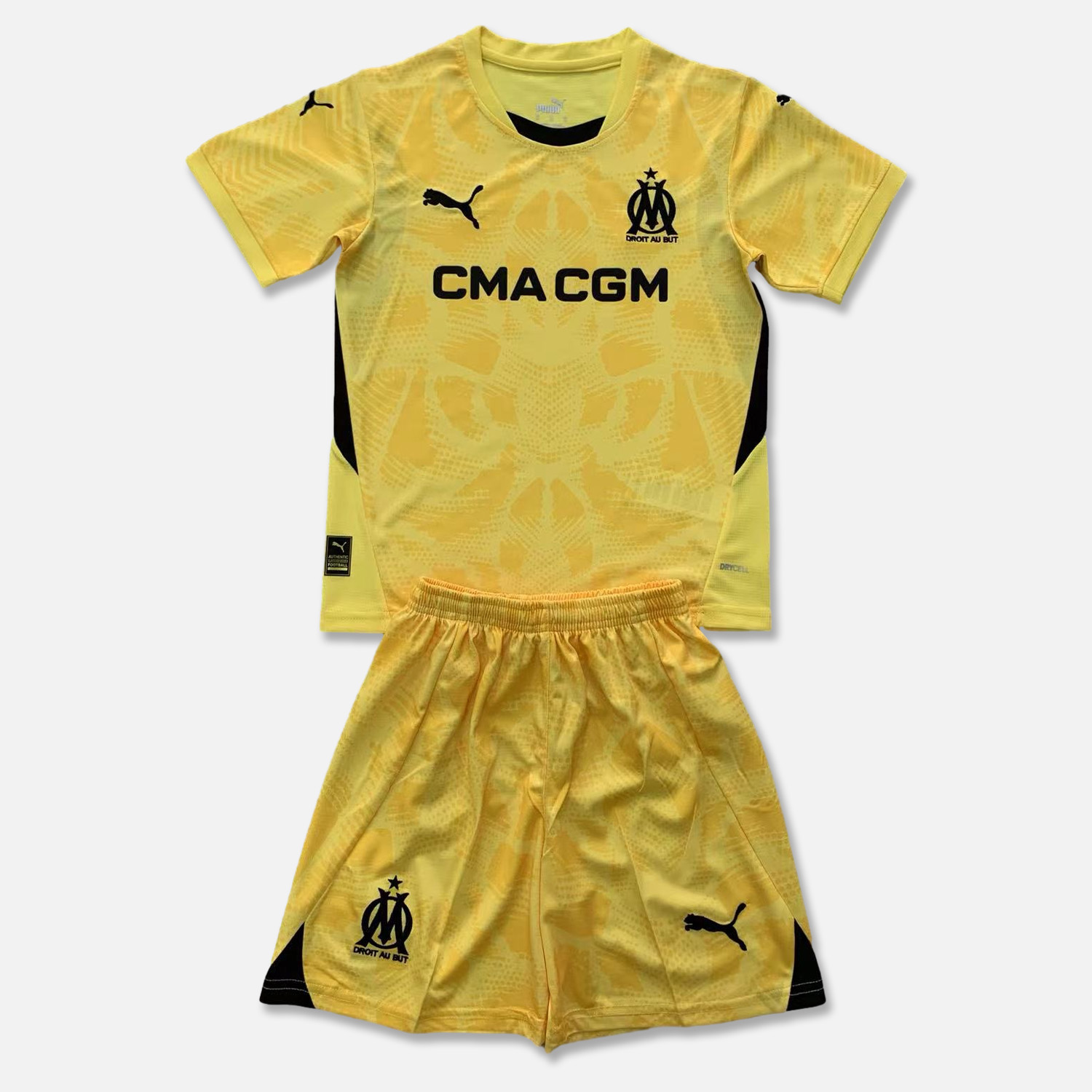 Marseille 24-25 Yellow Goalkeeper Kids Kit - UnitedFutballJersey