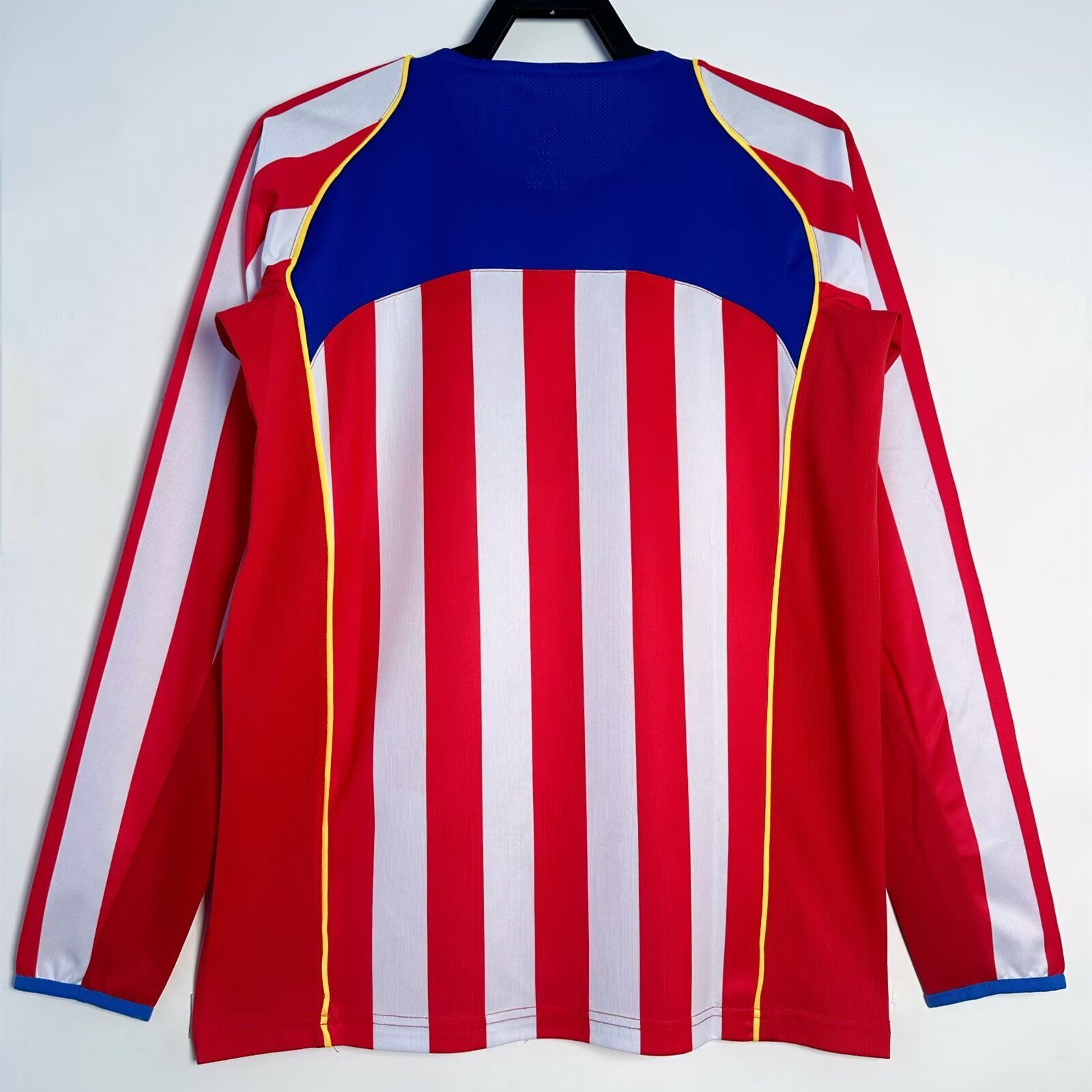 Retro Atletico Madrid 2004-05 Home Long Sleeves Jersey - S.p.i.d.e.r M.a.n - UnitedFutballJersey