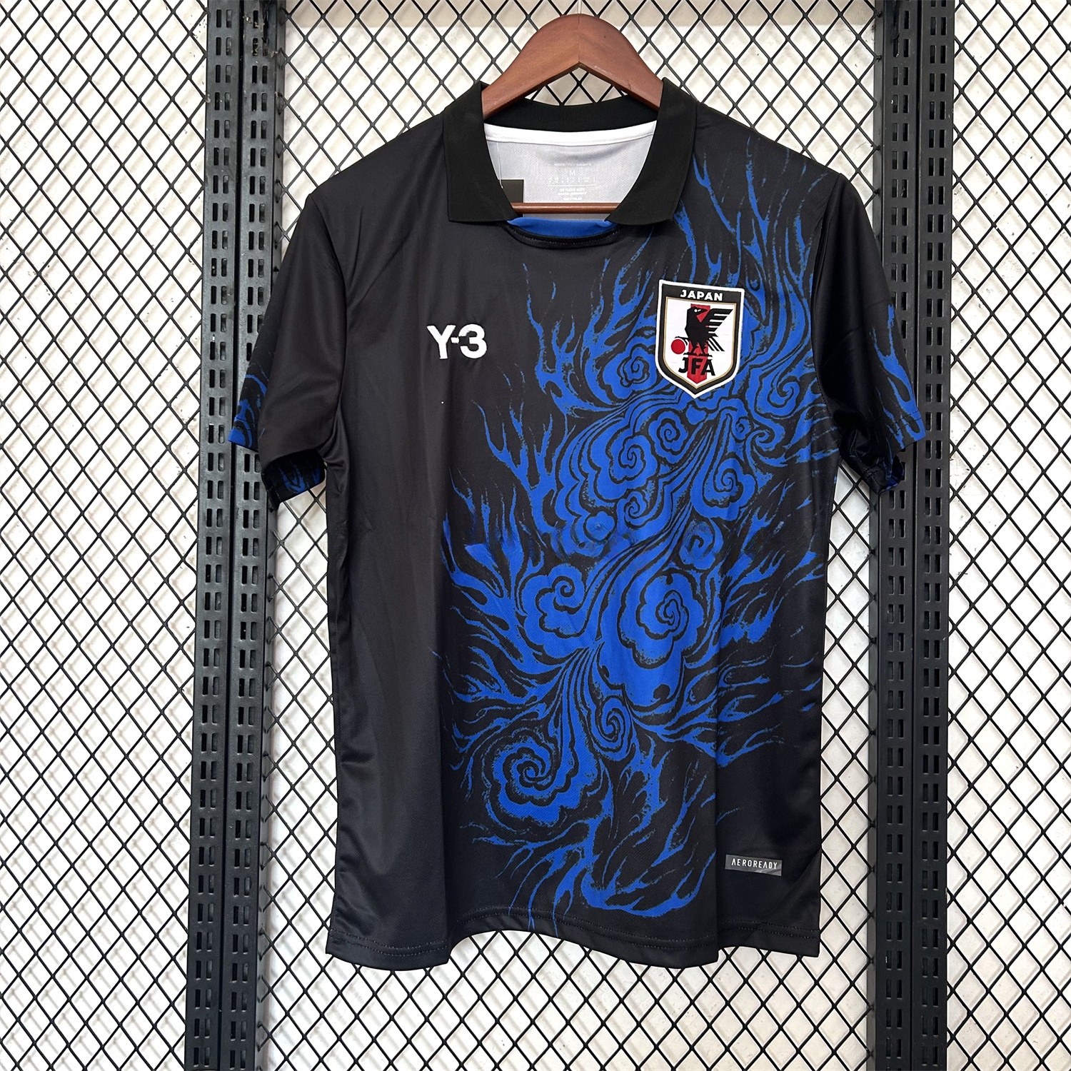 Japan 25-26 Y-3 Blue Flame Black Special Jersey - Fans Version - UnitedFutballJersey