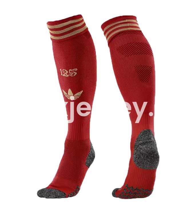 Bayern Munich 2025 125th Anniversary Socks - Red - UnitedFutballJersey