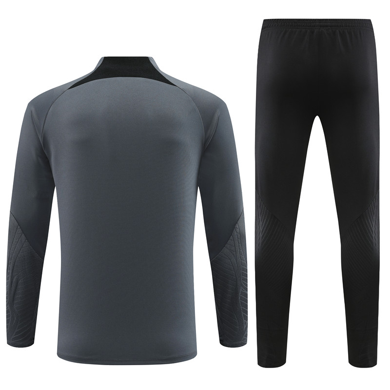 Paris Saint-Germain PSG 23-24 Long Sleeve Training Set -Deep Gray - UnitedFutballJersey
