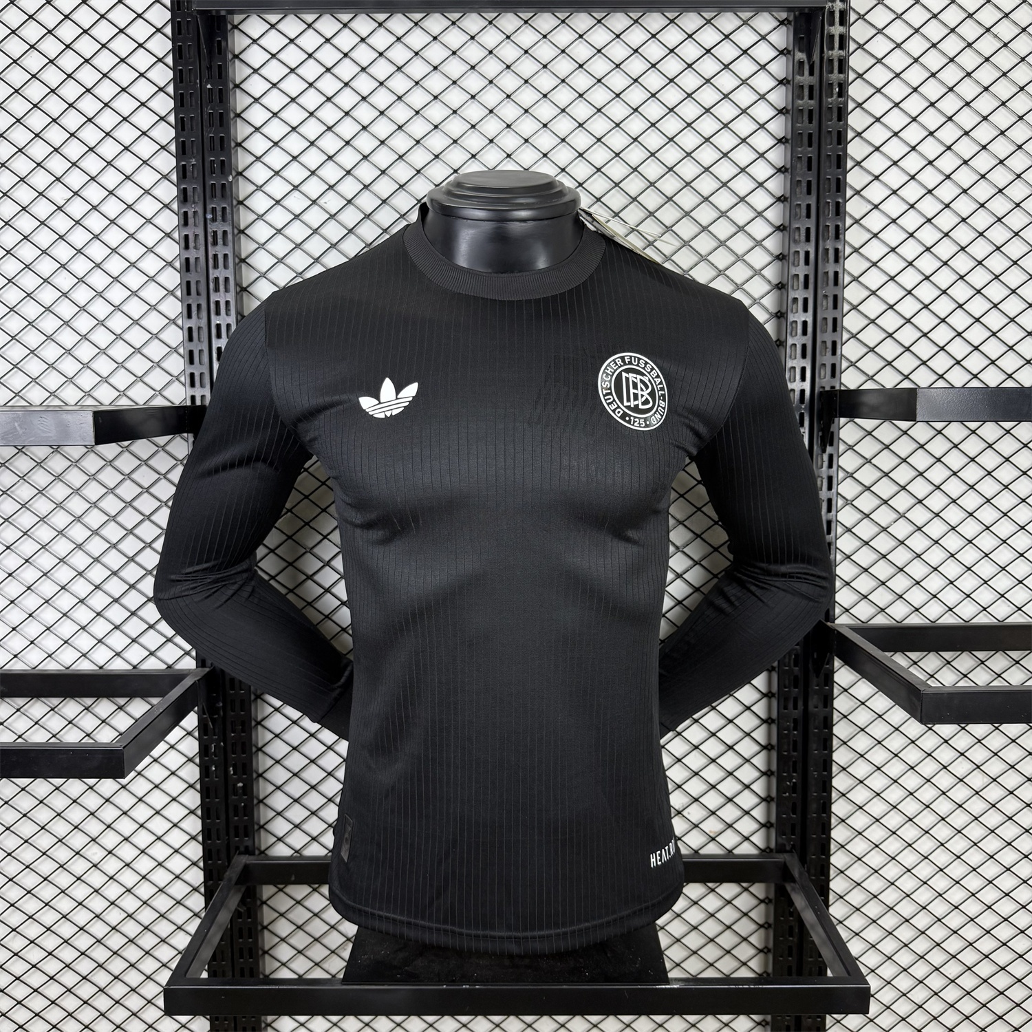 Germany 2025 Black 125-Year Anniversary Commemorative Long Sleeves Jersey - Player Version - UnitedFutballJersey