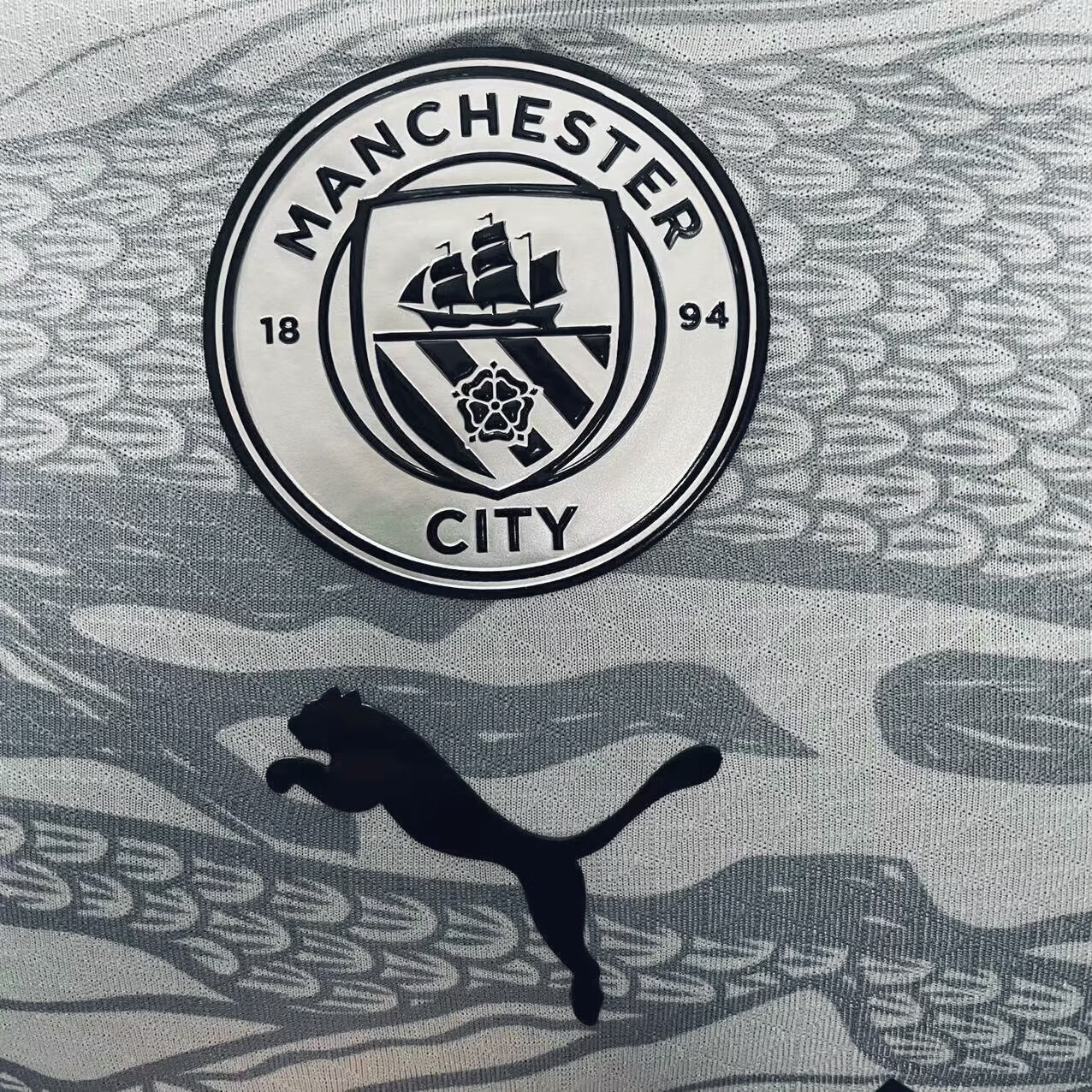 Manchester City 2024 Chinese New Year Pre-match Long Sleeve Jersey - Player Version - UnitedFutballJersey
