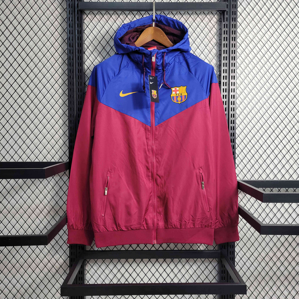 B.A.R.S.A 23-24 Classic Blue Red Player Windbreaker - UnitedFutballJersey