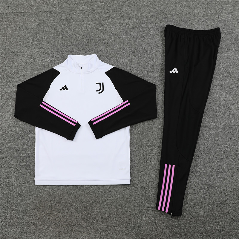 Juventus 23-24 Long Sleeve Training Set -Black and White - UnitedFutballJersey