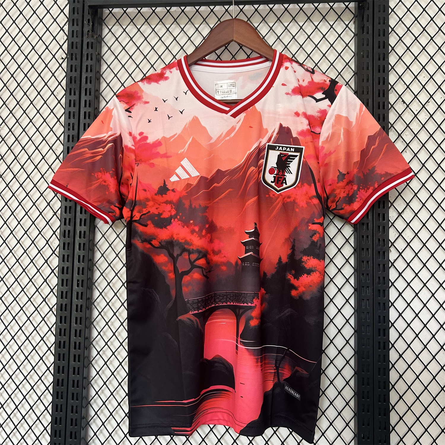 Japan 25-26 Red Mountains & River & Tower Special Jersey - Fans Version - UnitedFutballJersey
