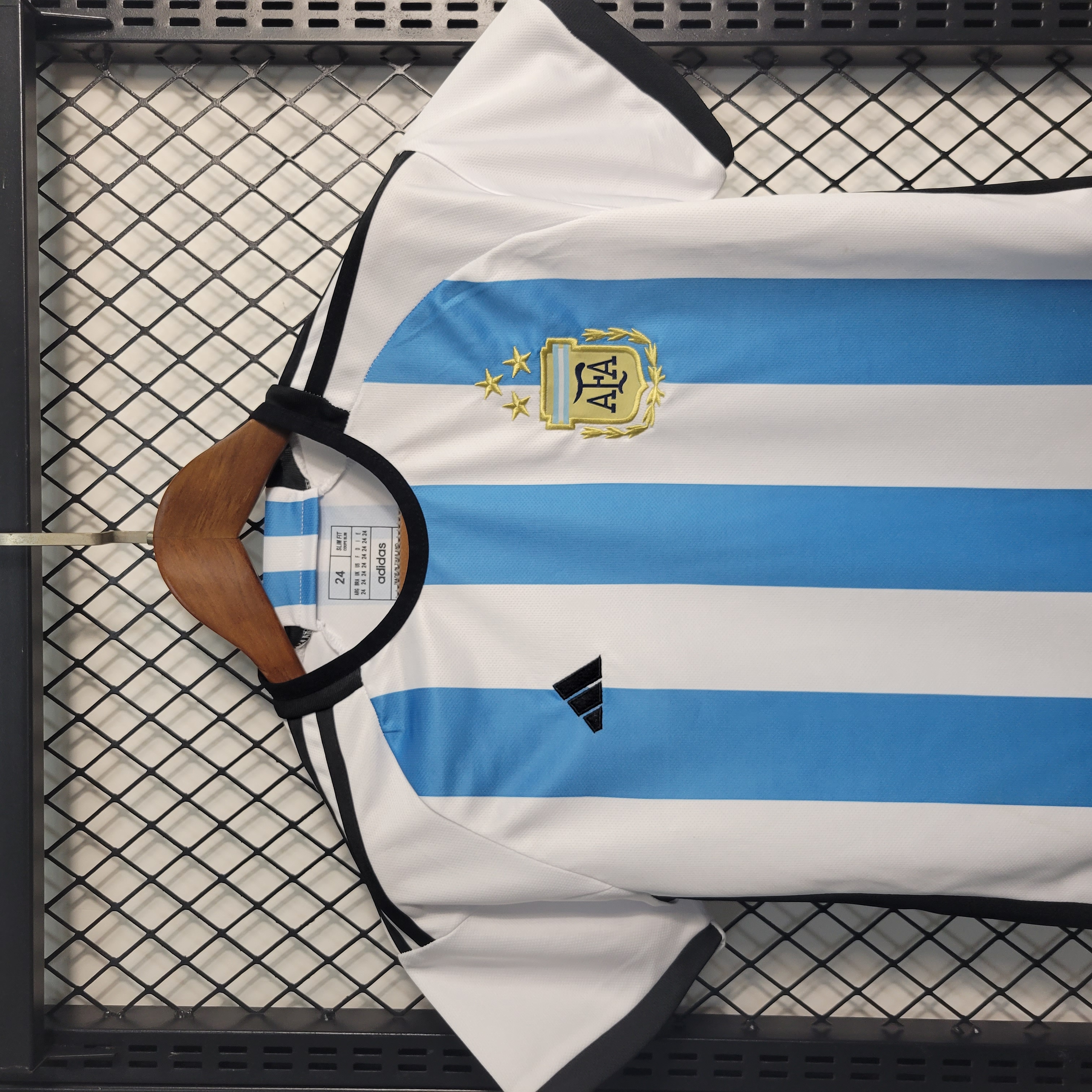 Argentina 3 Stars 22-23 Home Stadium Kids Kit ( with 2022 World Champions Patch ) - UnitedFutballJersey