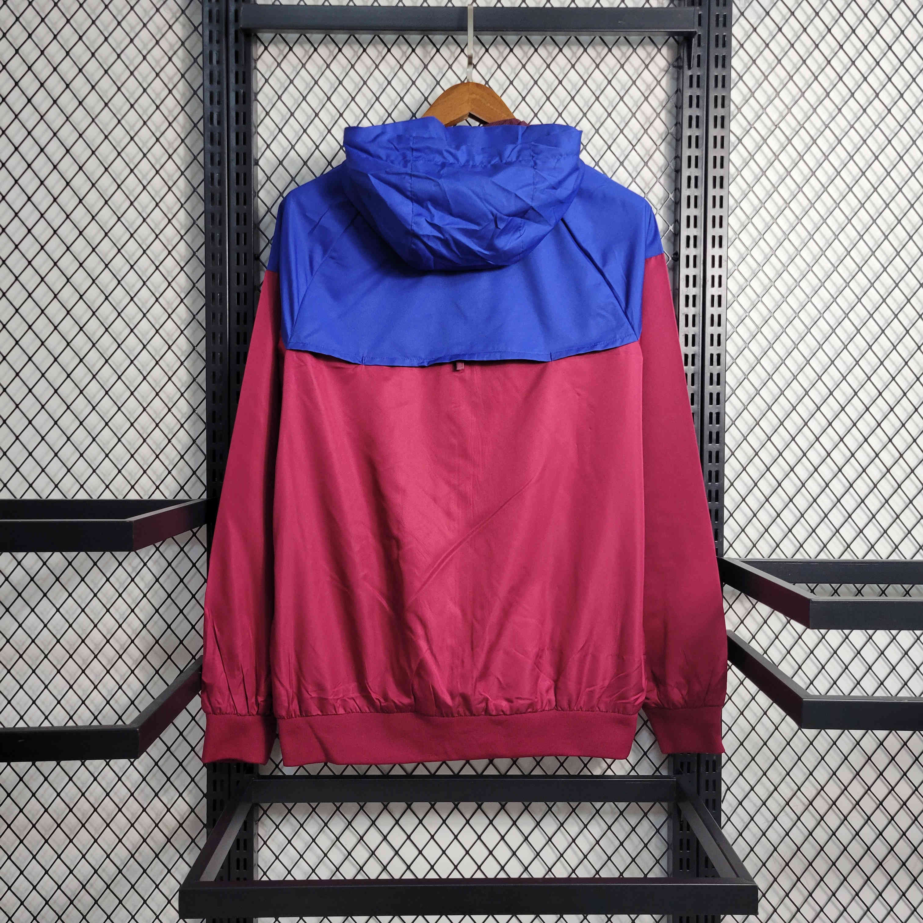 B.A.R.S.A 23-24 Classic Blue Red Player Windbreaker - UnitedFutballJersey