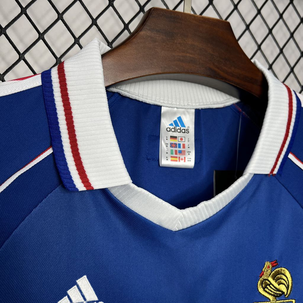 Retro France 1998 Home Stadium Jersey - UnitedFutballJersey