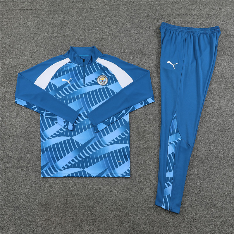 Manchester City 23-24 Kids Long Sleeve Training Set Camouflage - UnitedFutballJersey