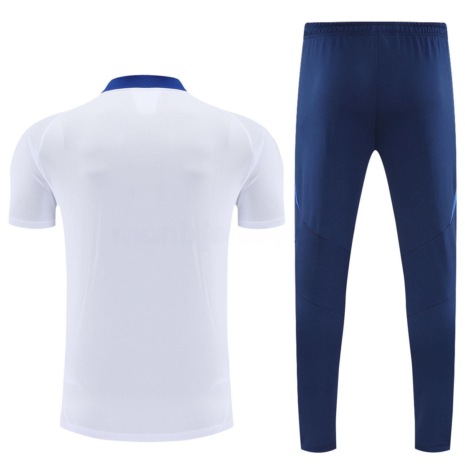 Italy 25-26 POLO Short-Sleeve Training Set - White Top and Deep Blue Pants - UnitedFutballJersey