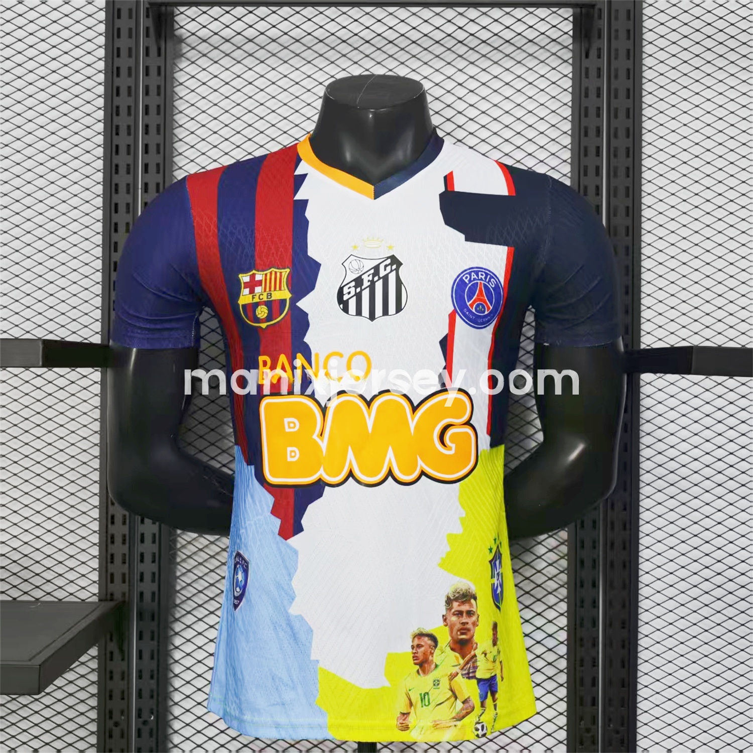 Neymar Career Commemorative Jersey - Player Version - Barcelona Brazil Paris Saint-Germain PSG Santos Al Hilal SFC - UnitedFutballJersey