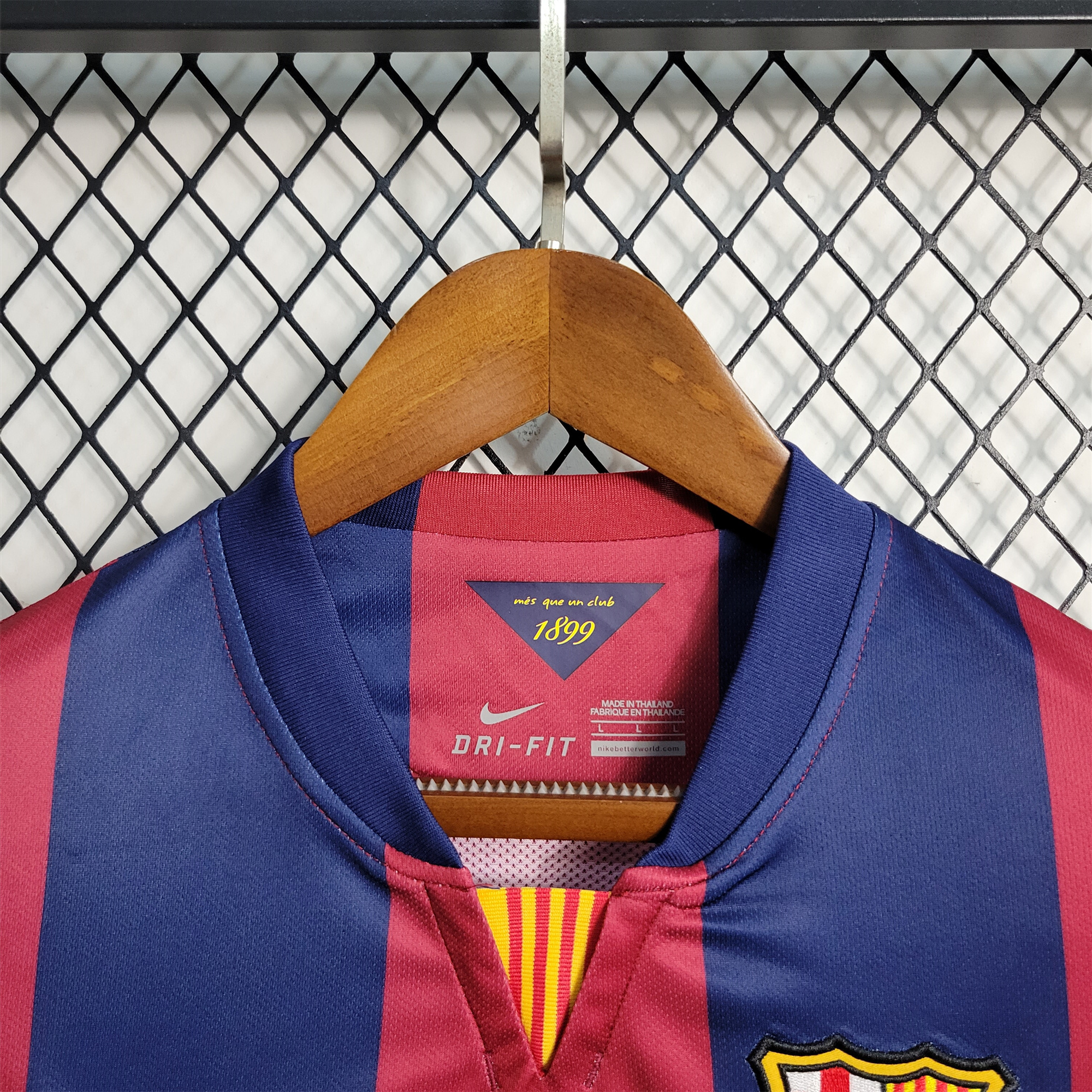 Retro Barcelona 14-15 Home Stadium Long Sleeve Jersey - UnitedFutballJersey