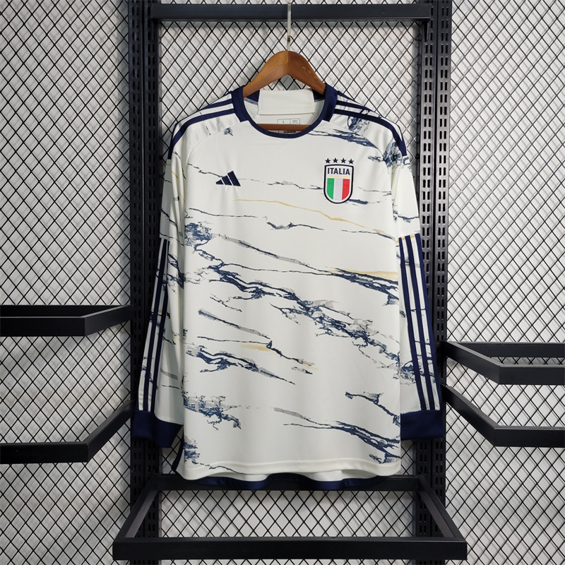 Italy 23-24 Away Long Sleeve Jersey - Fans Version - UnitedFutballJersey