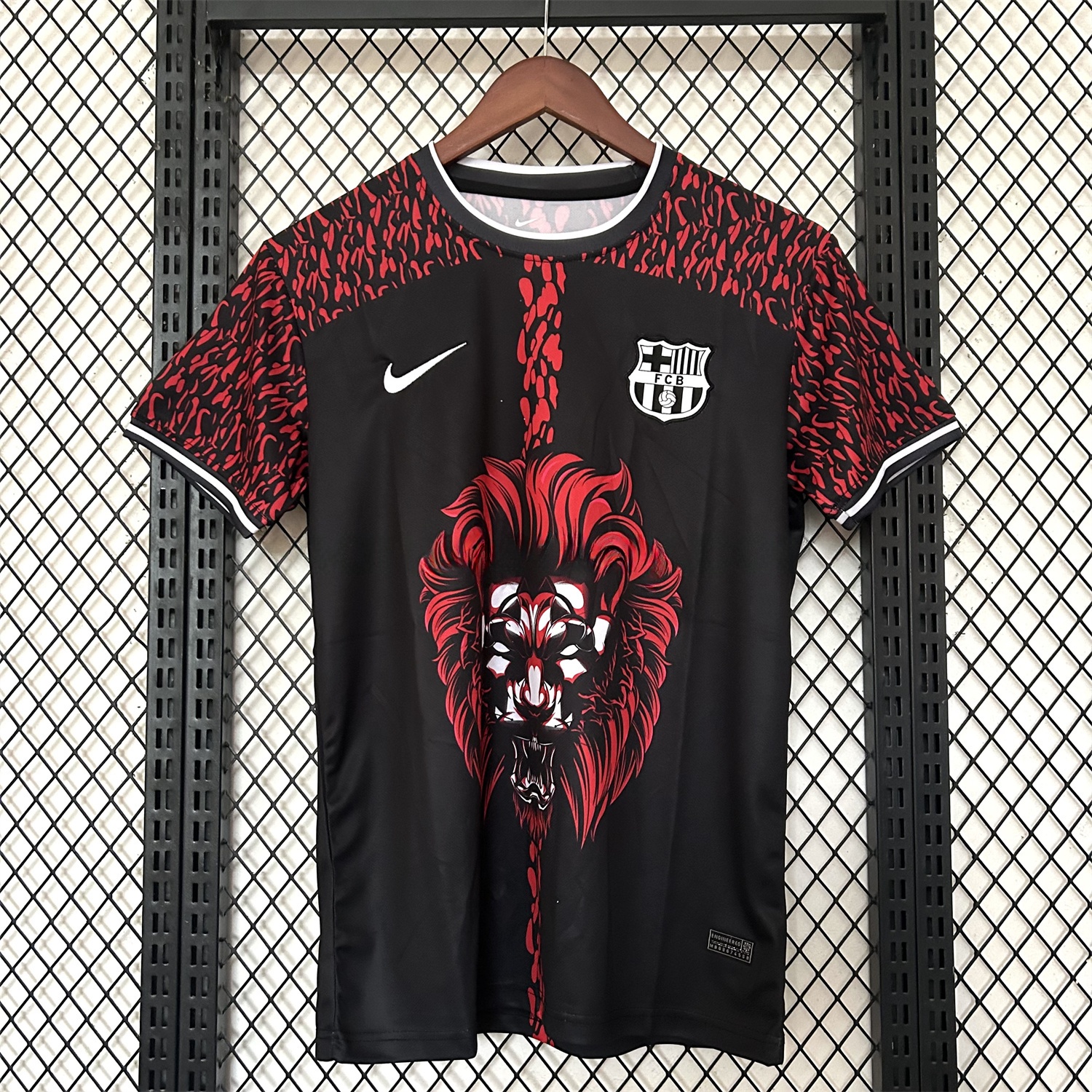 Barcelona 25-26 Red Lion Silhouette Black Jersey - Fans Version - UnitedFutballJersey