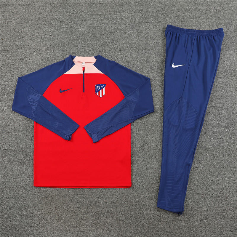 Atletico Madrid 23-24 Long Sleeve Training Set -Red - UnitedFutballJersey