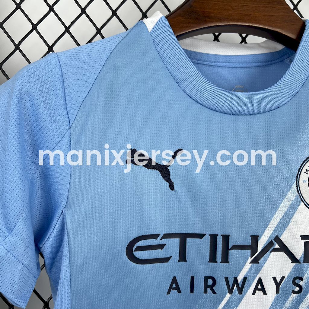 Manchester City 25-26 Home Kids Kit - UnitedFutballJersey